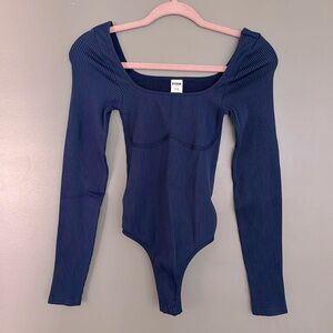 NWOT Pink Victoria’s Secret Navy Bodysuit, S